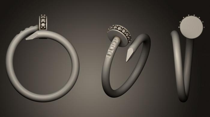 نموذج ثلاثي الأبعاد لآلة CNC خواتم مجوهرات خاتم Gvozd